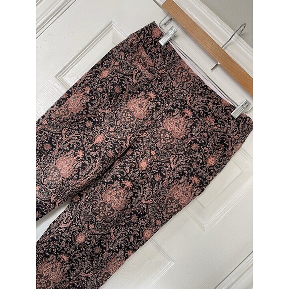 Soft Surroundings Paisley Pants Size XS Superla Stretch Pull-On Straight Leg - Picture 3 of 12
